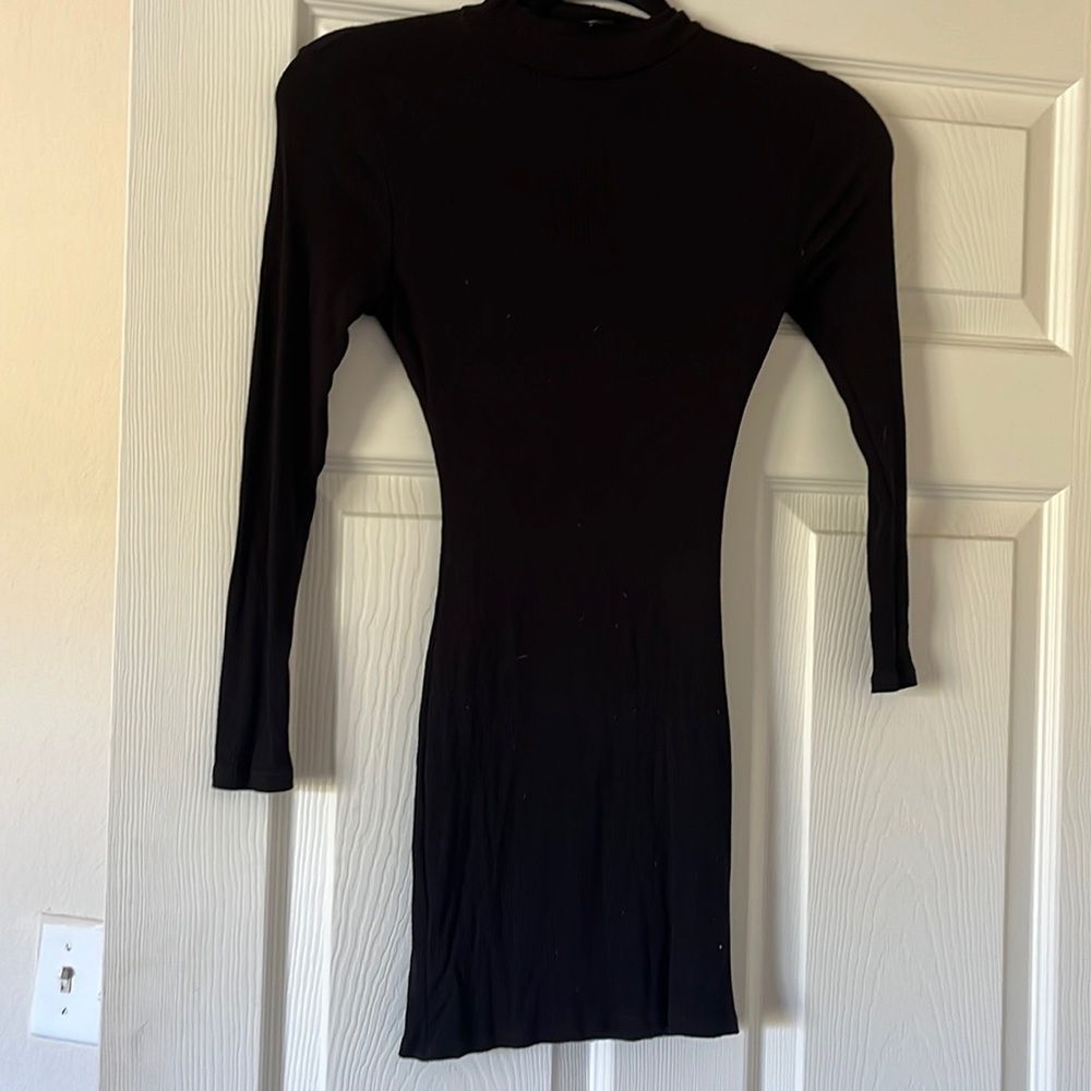 stretchy long sleeve mini dress
